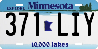 MN license plate 371LIY