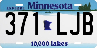 MN license plate 371LJB