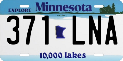 MN license plate 371LNA