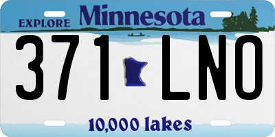 MN license plate 371LNO