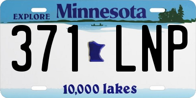 MN license plate 371LNP
