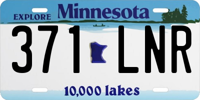 MN license plate 371LNR