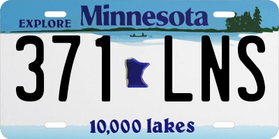 MN license plate 371LNS