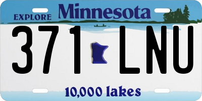MN license plate 371LNU