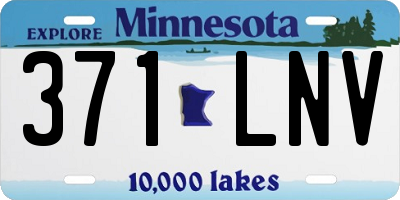 MN license plate 371LNV