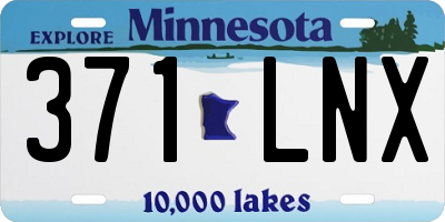 MN license plate 371LNX