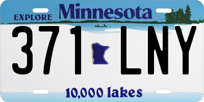 MN license plate 371LNY