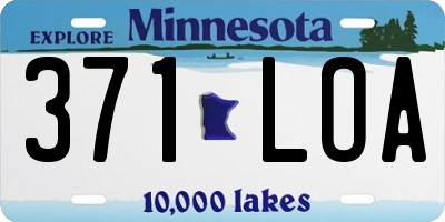MN license plate 371LOA