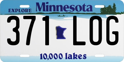 MN license plate 371LOG