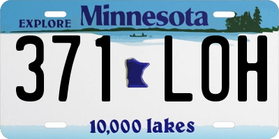 MN license plate 371LOH
