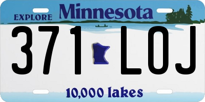 MN license plate 371LOJ