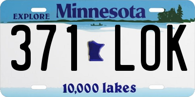 MN license plate 371LOK