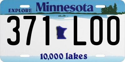 MN license plate 371LOO