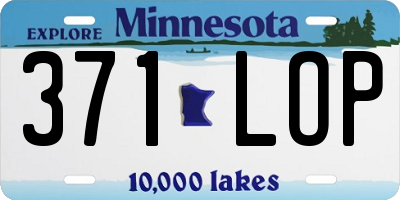 MN license plate 371LOP