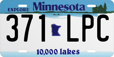 MN license plate 371LPC