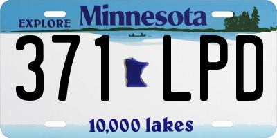 MN license plate 371LPD