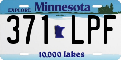 MN license plate 371LPF