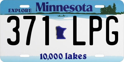 MN license plate 371LPG