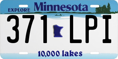 MN license plate 371LPI