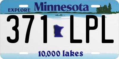 MN license plate 371LPL