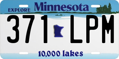 MN license plate 371LPM