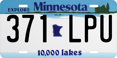 MN license plate 371LPU