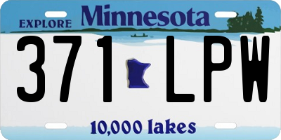MN license plate 371LPW