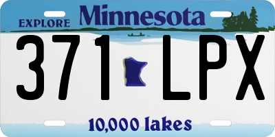 MN license plate 371LPX