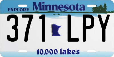 MN license plate 371LPY