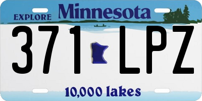 MN license plate 371LPZ