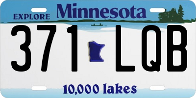 MN license plate 371LQB