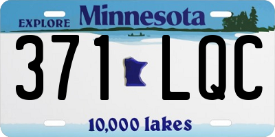 MN license plate 371LQC