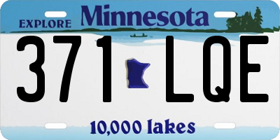 MN license plate 371LQE