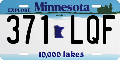 MN license plate 371LQF