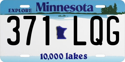 MN license plate 371LQG