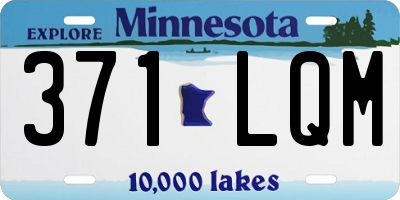 MN license plate 371LQM