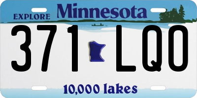 MN license plate 371LQO