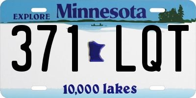 MN license plate 371LQT