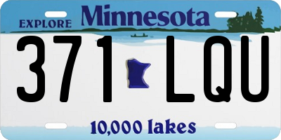 MN license plate 371LQU