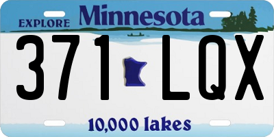 MN license plate 371LQX