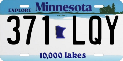 MN license plate 371LQY