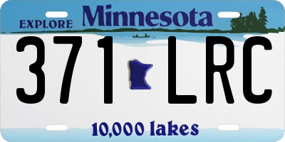 MN license plate 371LRC
