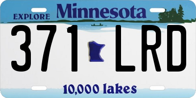 MN license plate 371LRD
