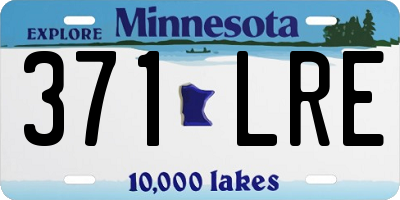 MN license plate 371LRE