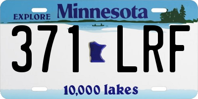 MN license plate 371LRF