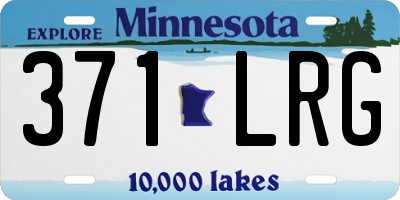 MN license plate 371LRG