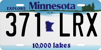MN license plate 371LRX