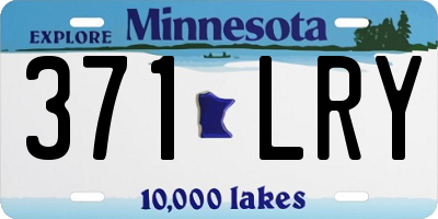 MN license plate 371LRY