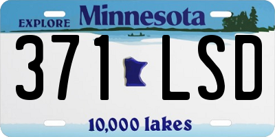 MN license plate 371LSD