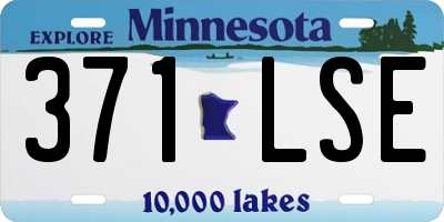 MN license plate 371LSE